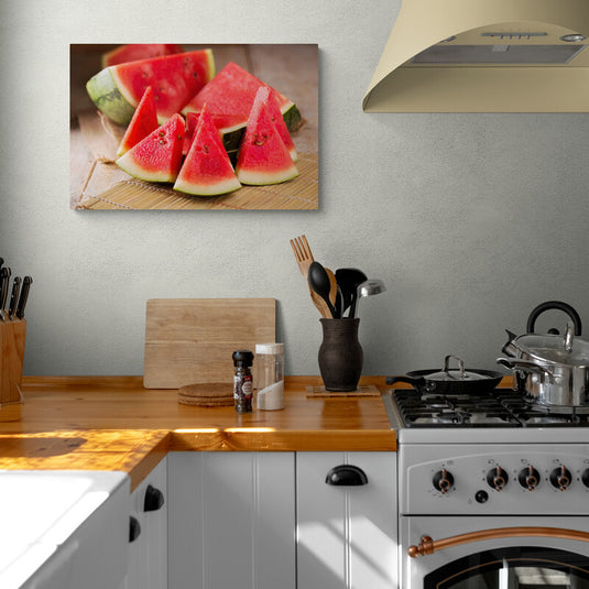 Watermelon in Triangles - Canvas Mérida Fine Print Art