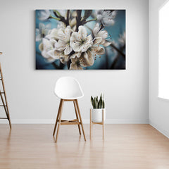 White Sakuras with Shadows - Canvas Mérida Fine Print Art