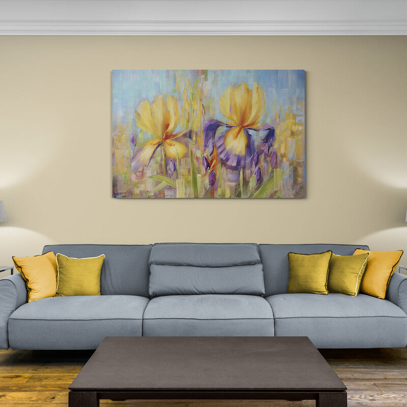 Yellow Orchids Abstract - Canvas Mérida Fine Print Art