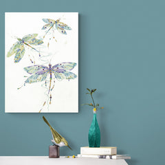 Dragonflies Flying - Canvas Mérida Fine Print Art