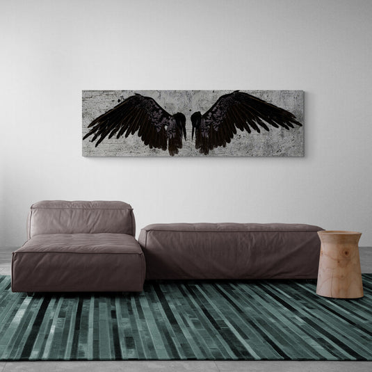 Grunge Angels Wings - Canvas Mérida Fine Print Art