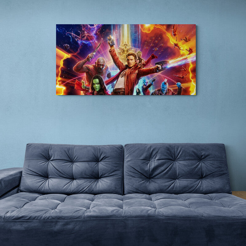 Guardians of the Galaxy Fights - Canvas Mérida Fine Print Art