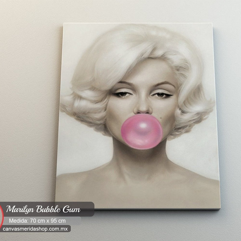 Marilyn Monroe Bubble Gum (chicle) - Canvas Mérida Fine Print Art