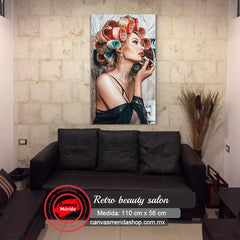 Retro Beauty Salon (Salón de belleza) - Canvas Mérida Fine Print Art