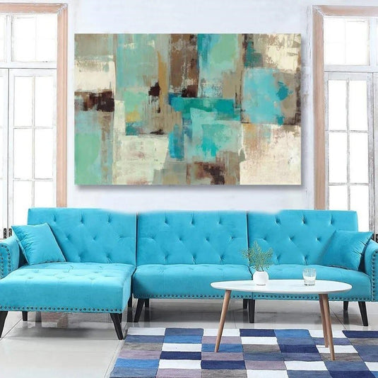 Blue Modern Abstract - Canvas Mérida Fine Print Art