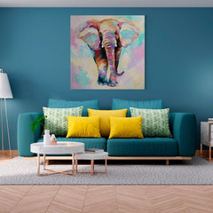 Watercolor Elephant - Canvas Mérida Fine Print Art