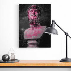 Louvre Pink Statue - Canvas Mérida Fine Print Art