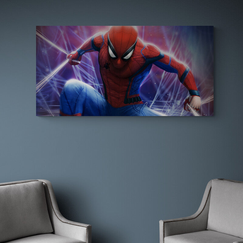 Spiderman Blue - Canvas Mérida Fine Print Art
